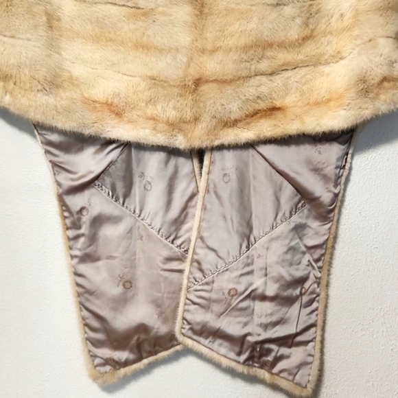 Vintage Genuine EMBA Diadem Natural Pale Brown Mutation Mink Fur Stole Wrap EUC - Picture 7 of 16